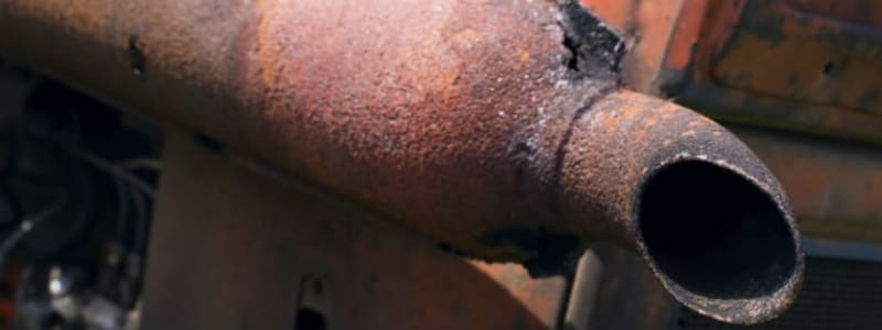 Old and rusty exhaust