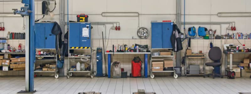 Garage with tools Equipment and tools you will need for opening a garage