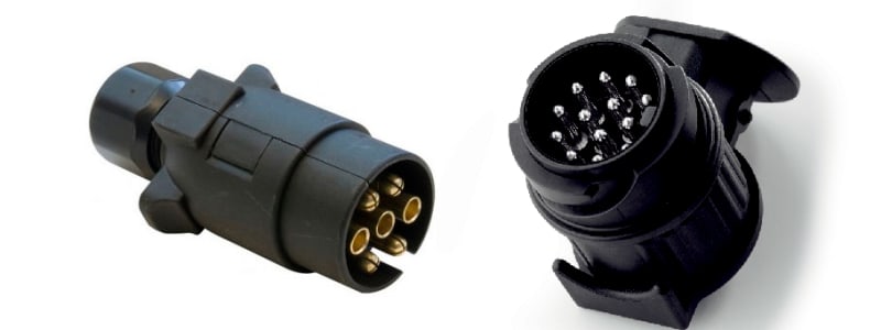 ahk Anhängersteckdosen 7-polig und 13-polig Was ist der Unterschied zwischen 7- und 13-poligen Anhängersteckdosen?