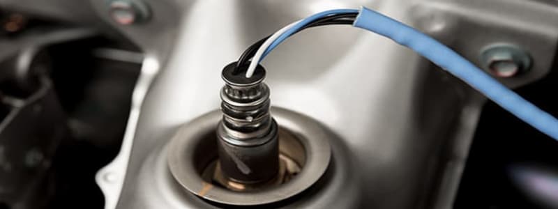 Lambdasonde eines Autos Nahaufnahme einer Lambdasonde in einem Auto