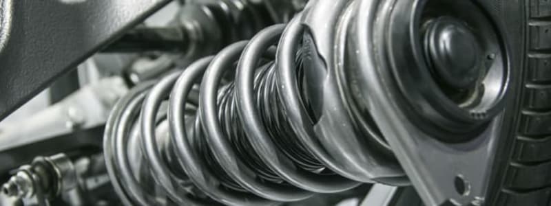 Stoßdämpfer Wechsel bei einem Seat Detailaufnahme eines Stoßdämpfers