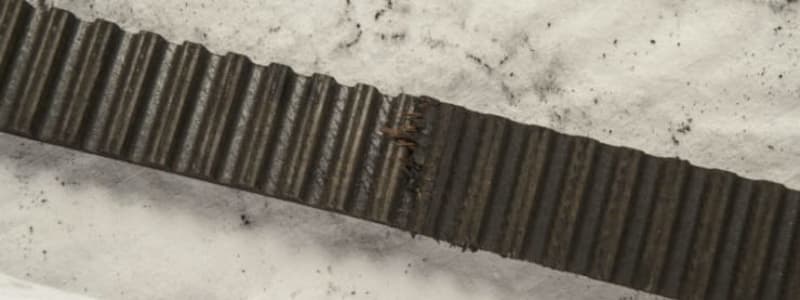 Gammel og slidt tandrem Tandremmen bliver slidt med tiden og skal skiftes