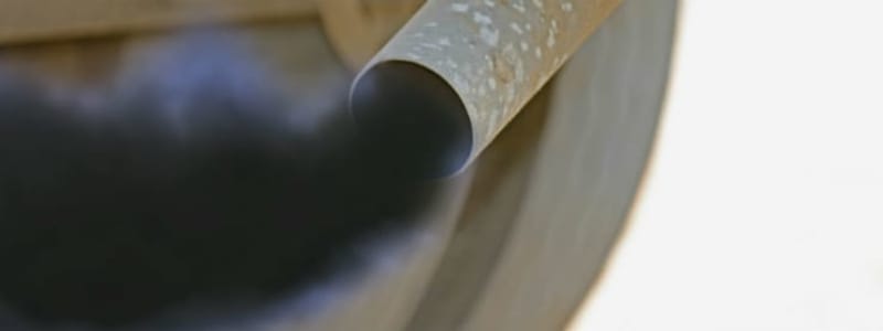 Udstødning med sort røg Beskidt røg kommer ud af bils udstødning