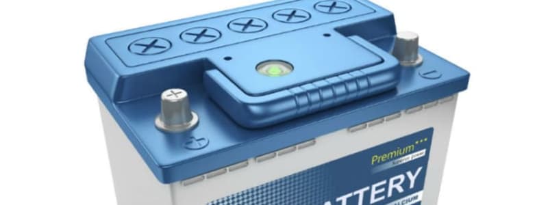 Bilbatteri Batteri til bil set tæt på