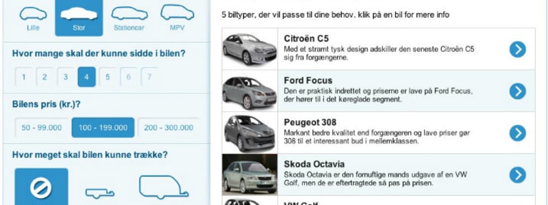 FDM brugtbilvælger Hjælp til at finde brugt bil