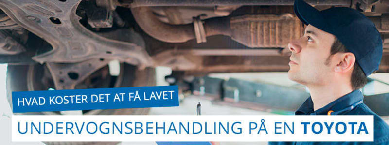 Pris på undervognsbehandling på en Toyota Hvad koster det at få undervognsbehandling af en Toyota?