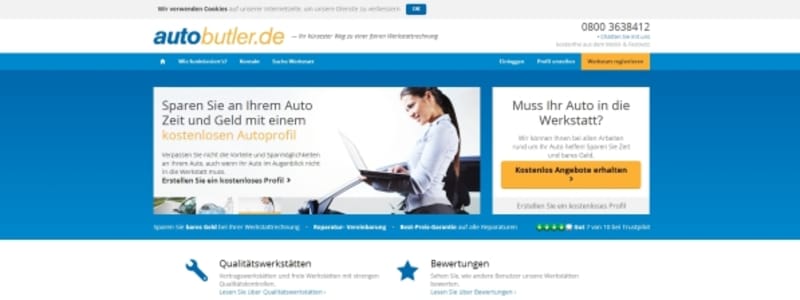 Autobutler öppnar i Tyskland Autobutler webbsida för Tyskland