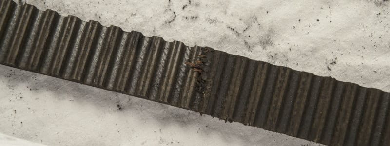 Sliten kamrem Sliten och skadad kamrem