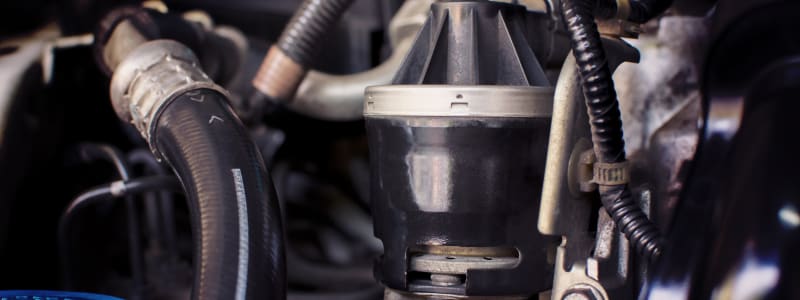 EGR valve keeps soot emissions down Close-up of an EGR valve