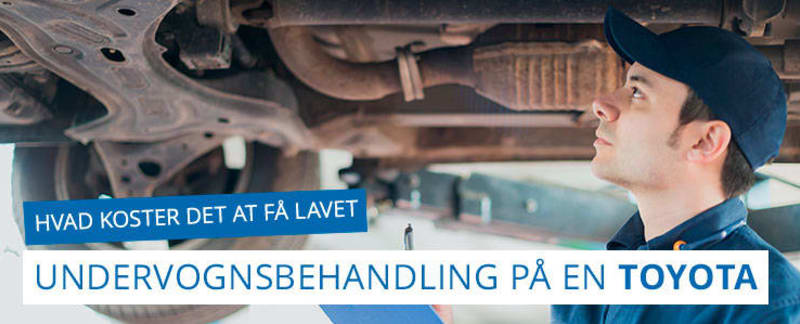 Pris på undervognsbehandling på en Toyota Hvad koster det at få undervognsbehandling af en Toyota?
