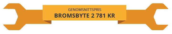 Genomsnittspris på bromsbyte i 2015