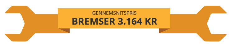 Genemsnitspris på bremsereparationer i 2015
