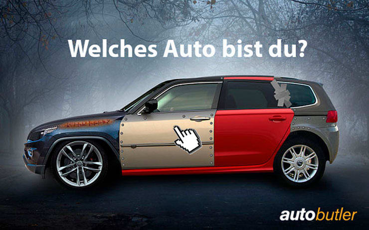 Mach das Autobutler-Autoquiz und finde heraus, welches Auto du bist!