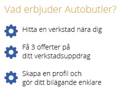 Parkera din bil i 'Mitt Garage' och skapa ett uppdrag Skapa ett uppdrag och parkera din bil i 'Mitt Garage' hos Autobutler