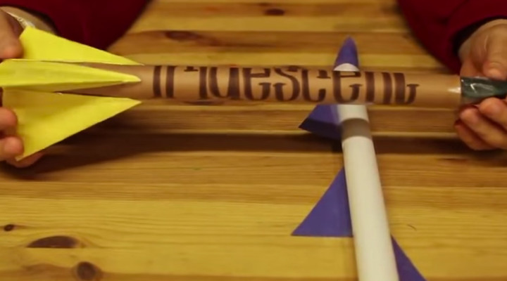 Paper stomp rocket top