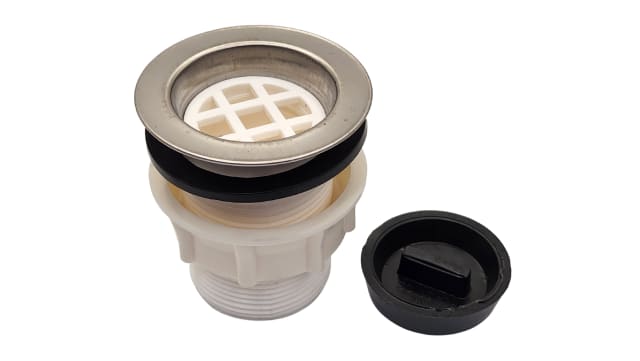 Plug & Waste Plastic With S/Steel Trim