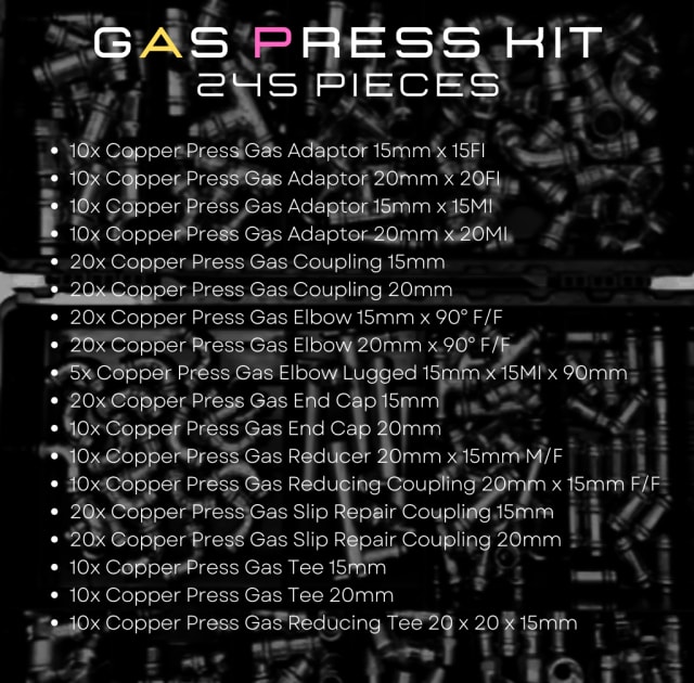 Gas Press Kit 245 Piece