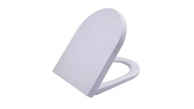 Toilet Seat White Heavy Duty D-Shape