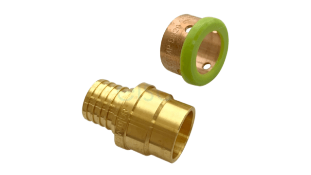 EPS Crimp Lead Free Dual Connecting Barb Male