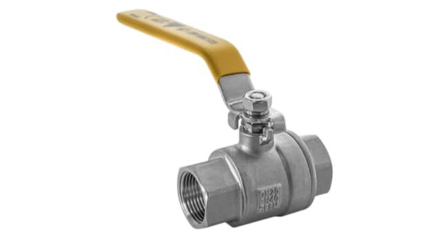 Ball Valve F+F Yellow Handle AGA Approved 50mm