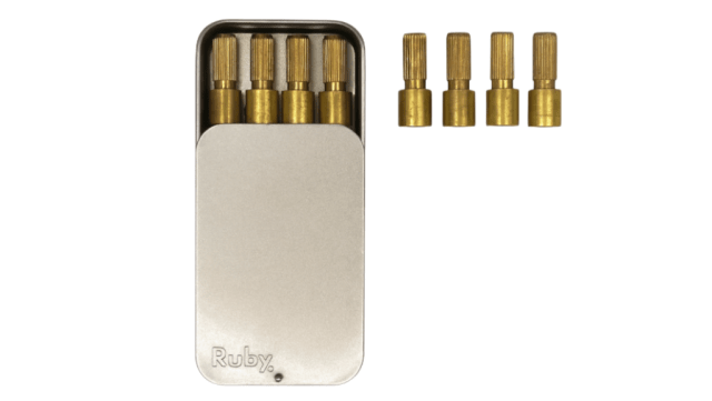 28 Spline Brass Stem 28mm No Top Thread 4PK