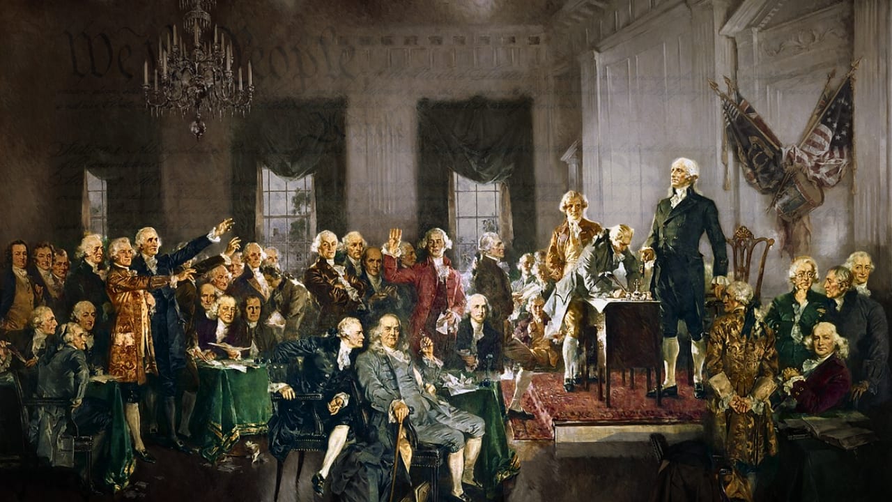 "Scene at the Signing of the Constitution of the United States" by Howard Chandler Christy