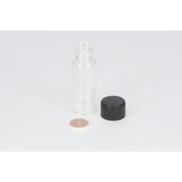 日電理化硝子 ねじ口瓶 S-2 5mL 無色 フェノールキャップ フッ素PTFE/ニトリルパッキングセット 100組 250287