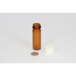 日電理化硝子 ねじ口瓶S-08 2mL 茶色 PPキャップ ダブルフッ素PTFEパッキン100組 250033