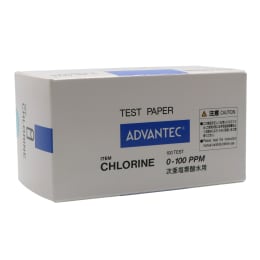 クロール試験紙 0-100ppm HClO水用 100枚