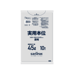 実用本位 ポリ袋 NJ43 45L 透明 10P×60冊
