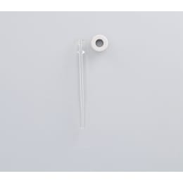 ねじ口試験管 ST-スピッチグラス10mL 穴あき白キャップ ブチルパッキン付 100入 119411