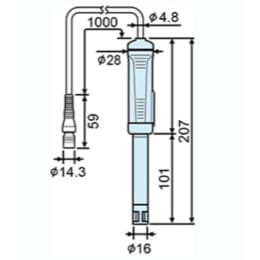 MM41DP/42DP用ORPプローブ1m