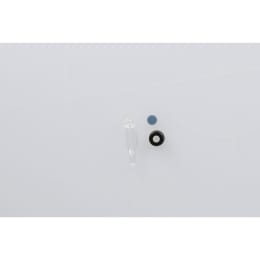 シリンジバイアル 無色 SY-スピッチ 1.5mL 穴あき黒キャップ フッ素PTFE/ニトリルパッキン付 100組 255009