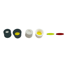 黄PTFE/シリコンセプタム+白キャップ 1000本　CW08174X