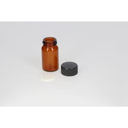日電理化硝子 ねじ口瓶SV-10 10mL 茶色 黒キャップ ソフトロンPP貼りパッキン 50組 2502967