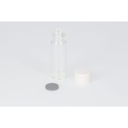 日電理化硝子 ねじ口瓶 S-1 4mL 無色 メラミンキャップ ブチルゴムパッキングセット 100組 250363