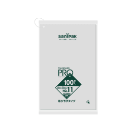 STADARD PRO 規格ポリ袋 吊り下げ L11H 11号 0.03t 透明100P×30冊