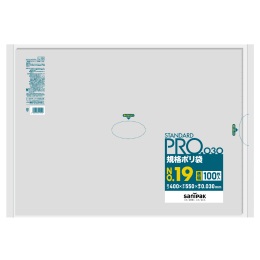 STANDARD PRO 規格ポリ袋 L19 19号 0.03t 透明 100P×15冊