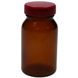 【販売終了】規格瓶 茶 11K 赤キャップ 中栓付 134mL 100本