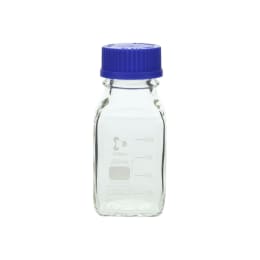 ねじ口角びん(メジュームびん) 青キャップ付 250mL 017230-250A