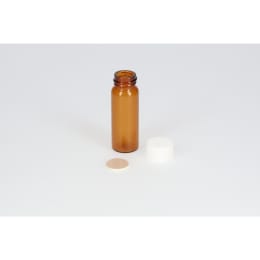 ねじ口瓶 茶色 S-3 10mL PPキャップ フッ素PTFE/ニトリルパッキン付 100組 250078