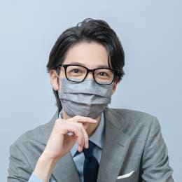 メガネが曇りにくいマスク ふつう グレー 40入