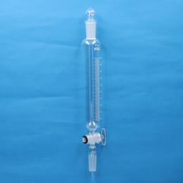 Fine共通摺合せ円筒分液ロート 200mL 球栓19/38下部19/38 ガラスコック付