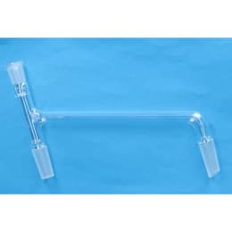Fine共通摺合連結管 分留用ト字管 傾斜管長200mm 上部雌15/25 下部雄19/38 枝部雄19/38