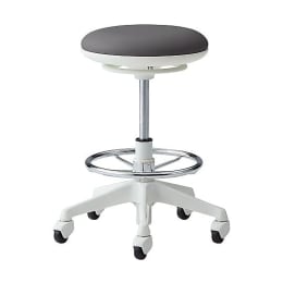 ラボラトリチェア ピルエット 背無・フットリング付 グレー
