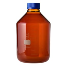 ねじ口びん(広口) GLS-80 茶褐色 青キャップ付 10L 017250-110000