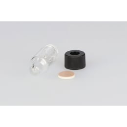 ミニバイアル MV-09 3mL 穴あき黒キャップ フッ素PTFE/ニトリルパッキン付 20組 203312