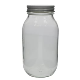 マヨネーズ瓶 900mL 白色金キャップ中栓付 20入