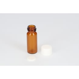 ねじ口瓶 茶色 S-09B 3mL PPキャップ ソフトロンPP貼りパッキン付 100組 250015