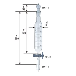 TGK - 東京硝子器械 TryWinZ / SPC分液ロート 円筒形 PTFEコック付